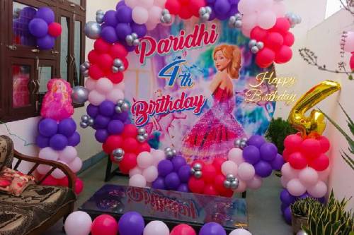 Shiny and Colorful Birthday Backdrop Decoration Ideas in Ghaziabad