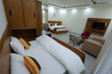 Spacious Bedroom with Stylish Decor in Ghaziabad
